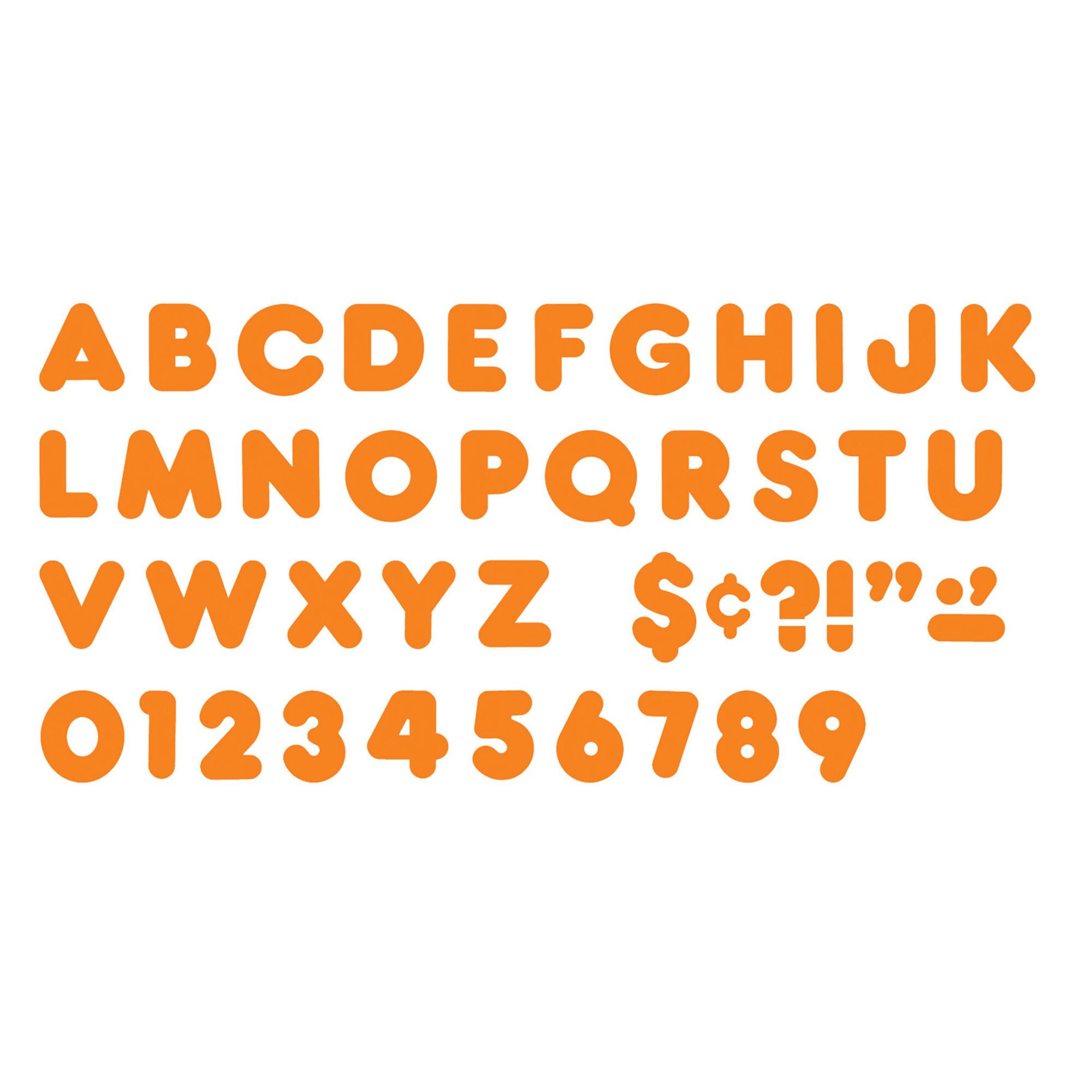 Trend Orange 4" Casual Uppercase Ready Letters®, 6 Pack
